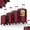 Juskys Rom Koffer-Set 4-tlg. rot