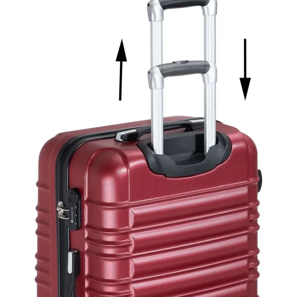 Juskys Rom Koffer-Set 4-tlg. rot