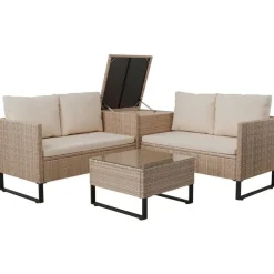 Juskys Santorini Loungeset creme/sand
