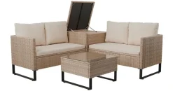 Juskys Santorini Loungeset creme/sand