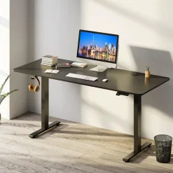 Juskys Schreibtisch Office Stand 140 x 60 cm Schwarz