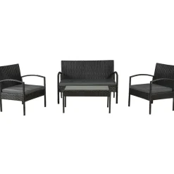 Juskys Trinidad Set 4-tlg. schwarz