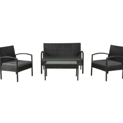 Juskys Trinidad Set 4-tlg. schwarz