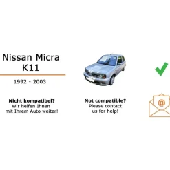 JUST SOUND best choice for caraudio Autoradio Einbaupaket Pioneer MVH-S320BT passend für Nissan Micra K11 | Bluetooth USB