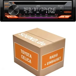 JUST SOUND best choice for caraudio Autoradio Einbaupaket JVC KD-DB922BT passend für Toyota Celica T18 | Bluetooth Telefonieren Audiostreaming