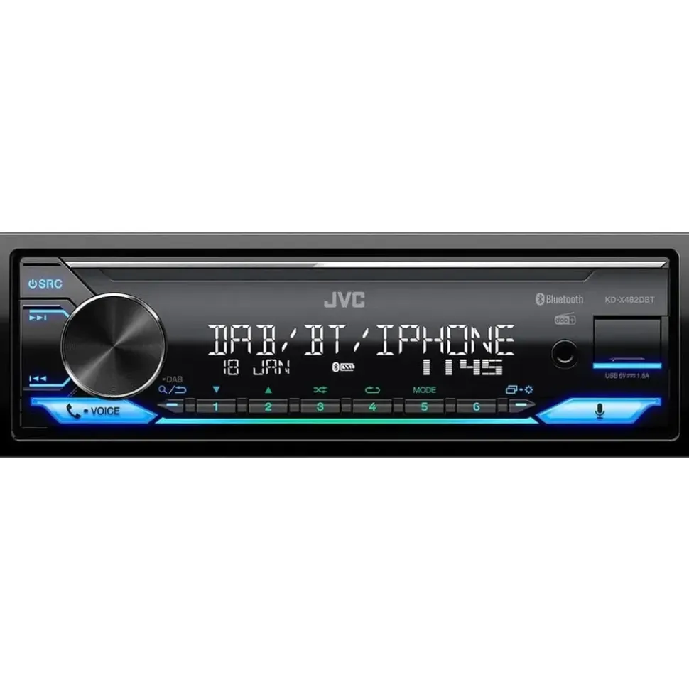 JVC KD-X482DBT Autoradio Bluetooth®-Freisprecheinrichtung, DAB+ Tuner