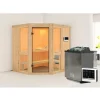 Karibu Amelia 1 inkl. 9 kW Bio-Kombiofen + ext. Steuerung