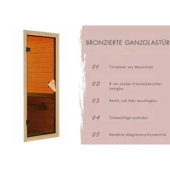 Karibu Amelia 1 inkl. 9 kW Bio-Kombiofen + ext. Steuerung