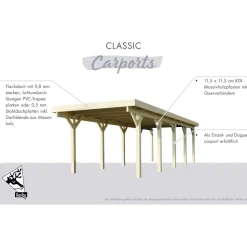 Karibu Classic Einzel 1 2,50 x 3,96 m kdi inkl. PVC-Dachplatten
