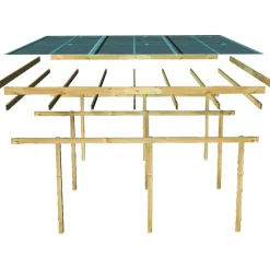 Karibu Eco Carport mit Abstellraum 3 5,09 x 5,76 m kdi