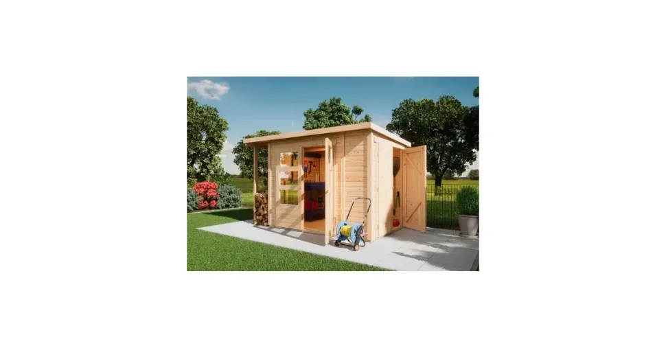 Karibu Gartenhaus 3,03 x 1,87 m Natur