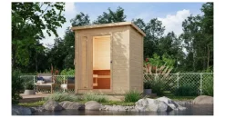 Karibu Gartensauna Saunahaus Hytti 0 naturbelassen Energiesparende Saunatür Ohne Ofen