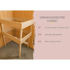 Karibu Gartensauna Saunahaus Hycore 1 - 38 mm naturbelassen Klarglas Ganzglastür Ohne Ofen