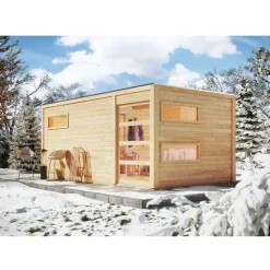 Karibu Hygge mit Vorraum ohne Ofen natur