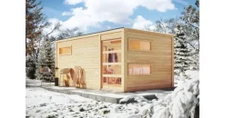 Karibu Hygge mit Vorraum ohne Ofen natur