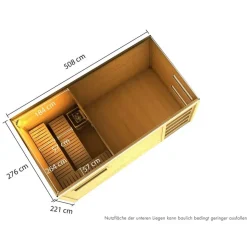 Karibu Hygge mit Vorraum ohne Ofen natur