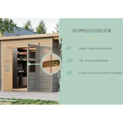 Karibu Merseburg 2 1,82 x 1,26 m grau