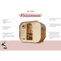 Karibu Saunahaus Fasssauna Quadro 1 - 38 mm Ohne Ofen