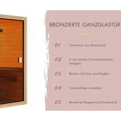 Karibu Saunahaus Fasssauna Quadro 1 - 38 mm Ohne Ofen