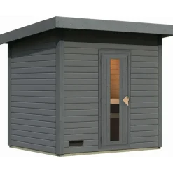 Karibu Saunahaus Hytti 3 ohne Ofen terragrau