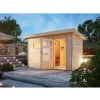 Karibu Skrollan 1 inkl. 9 kW Bio-Kombiofen + ext. Steuerung