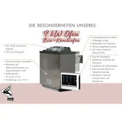 Karibu Skrollan 1 inkl. 9 kW Bio-Kombiofen + ext. Steuerung