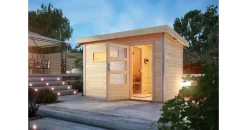 Karibu Skrollan 1 inkl. 9 kW Bio-Kombiofen + ext. Steuerung