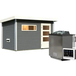 Karibu Skrollan 1 inkl. 9 kW Bio-Kombiofen + ext. Steuerung