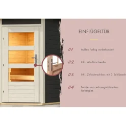 Karibu Skrollan 1 inkl. 9 kW Bio-Kombiofen + ext. Steuerung