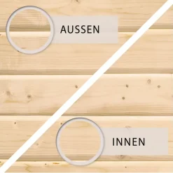 Karibu Skrollan 3 mit Vorraum inkl. 9 kW Ofen + Steuergerät Easy Bio + Moderne Saunatür