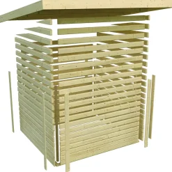 Karibu Skrollan 3 mit Vorraum inkl. 9 kW Ofen + Steuergerät Easy Bio + Moderne Saunatür