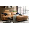 KAWOLA Ecksofa Lola Leder Recamiere rechts