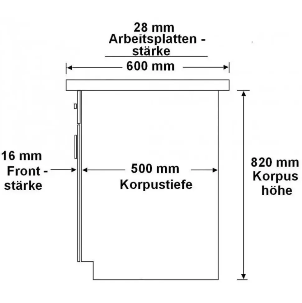 Küchen-Preisbombe Küchenzeile Omega 240 cm Schwarz + Weiss