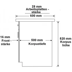 Küchen-Preisbombe Küchenzeile Omega Mini 180 cm Schwarz-Weiß