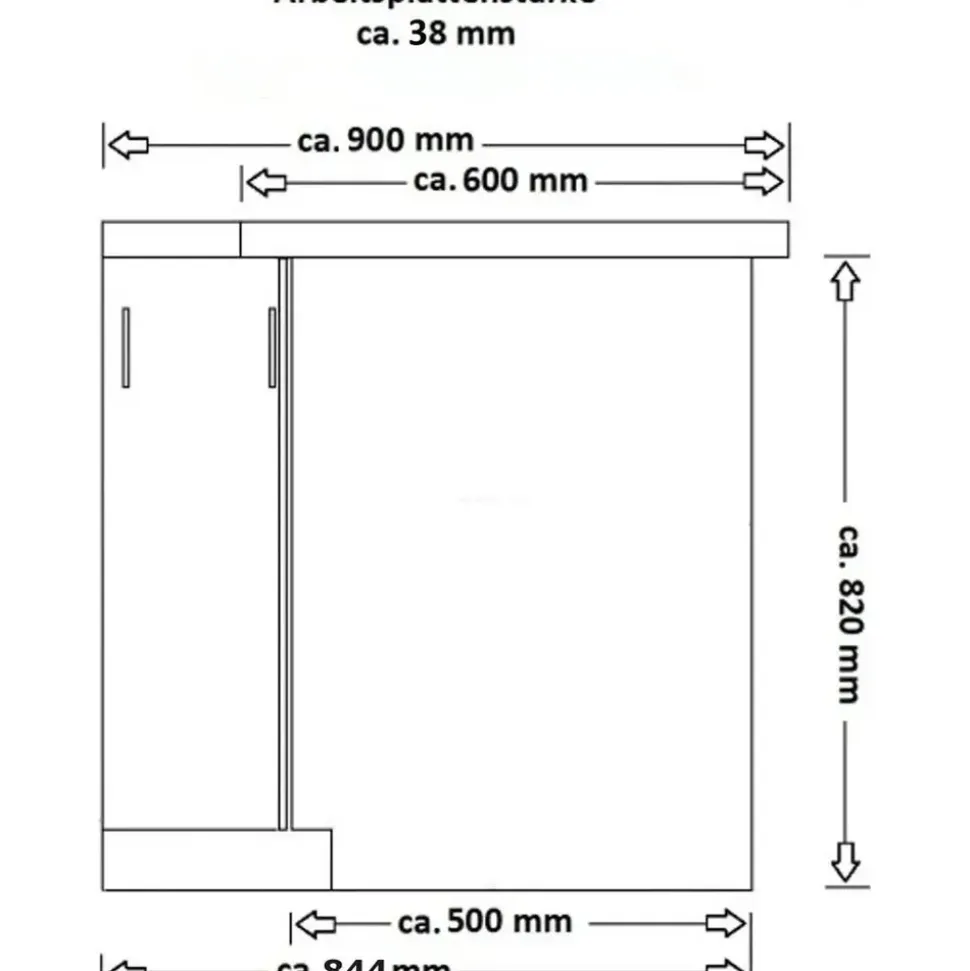 Küchen-Preisbombe Winkelküche Siena L-Form 350 x 290 cm schwarz matt