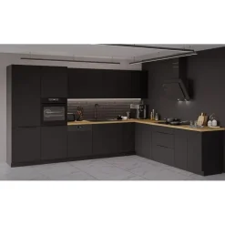 Küchen-Preisbombe Winkelküche Siena L-Form 350 x 290 cm schwarz matt