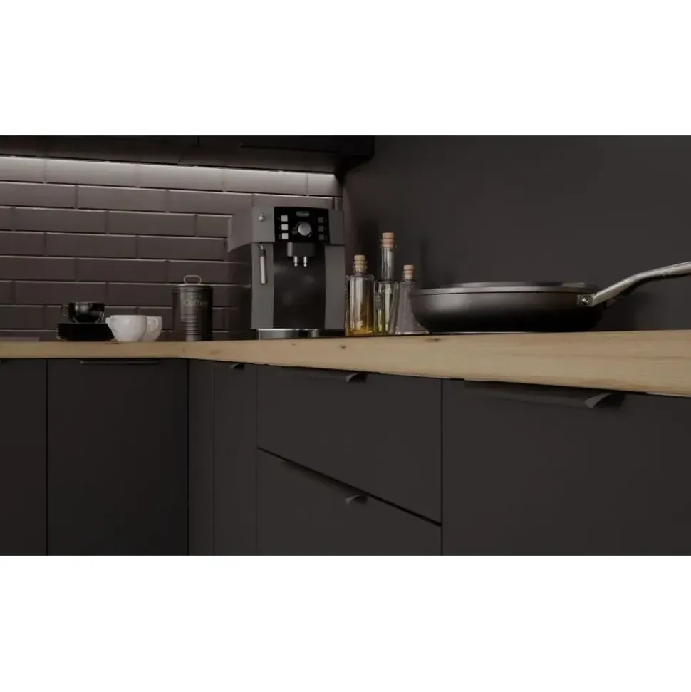 Küchen-Preisbombe Winkelküche Siena L-Form 350 x 290 cm schwarz matt