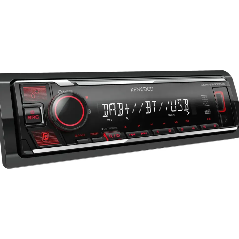 Kenwood KMM-BT408DAB Autoradio Bluetooth®-Freisprecheinrichtung, Anschluss für Lenkradfernbedienung, DAB+ Tuner