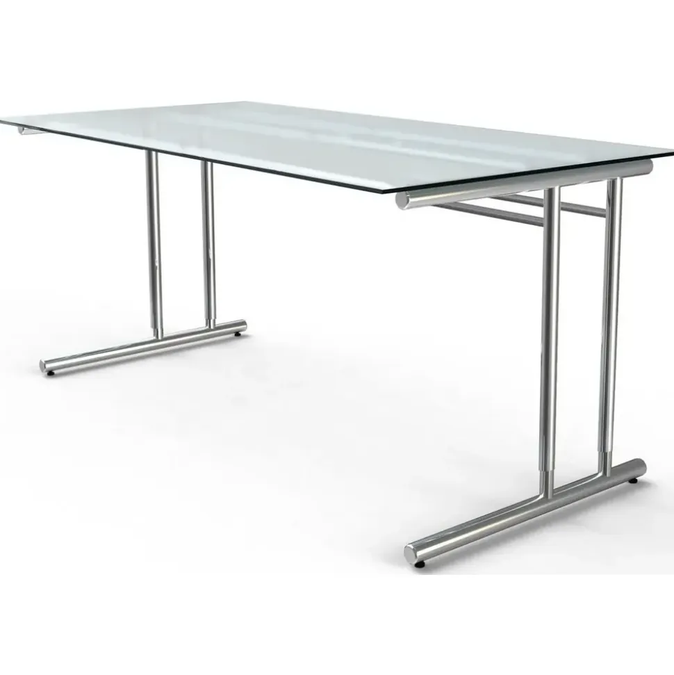 Kerkmann Schreibtisch Artline 160 cm Glas grau