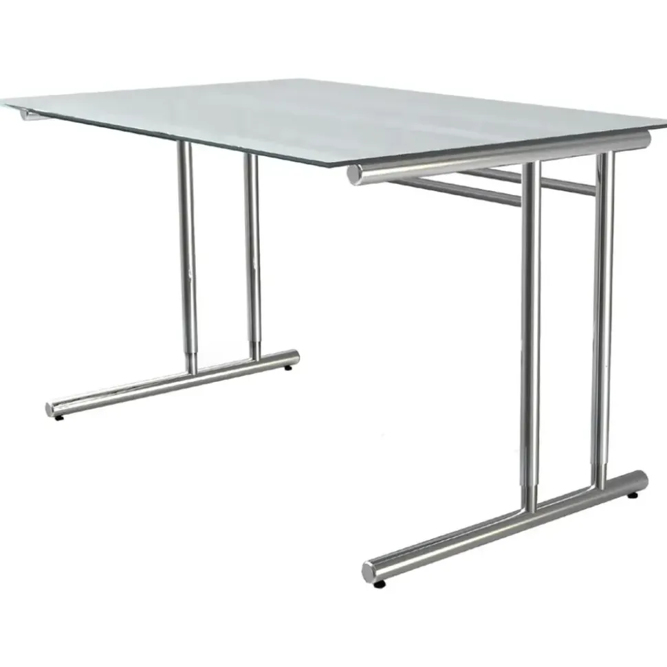 Kerkmann Schreibtisch Artline 160 cm Glas grau