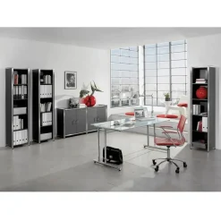 Kerkmann Schreibtisch Artline 160 cm Glas grau