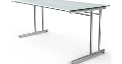 Kerkmann Schreibtisch Artline 160 cm Glas grau