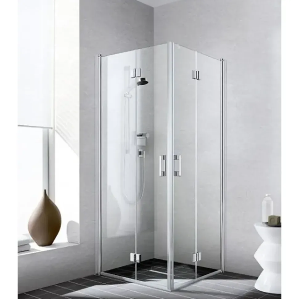 Kermi Liga Duschtür rechts 75 x 185 cm ESG klar Silber Mattglanz LI2CR075181AK