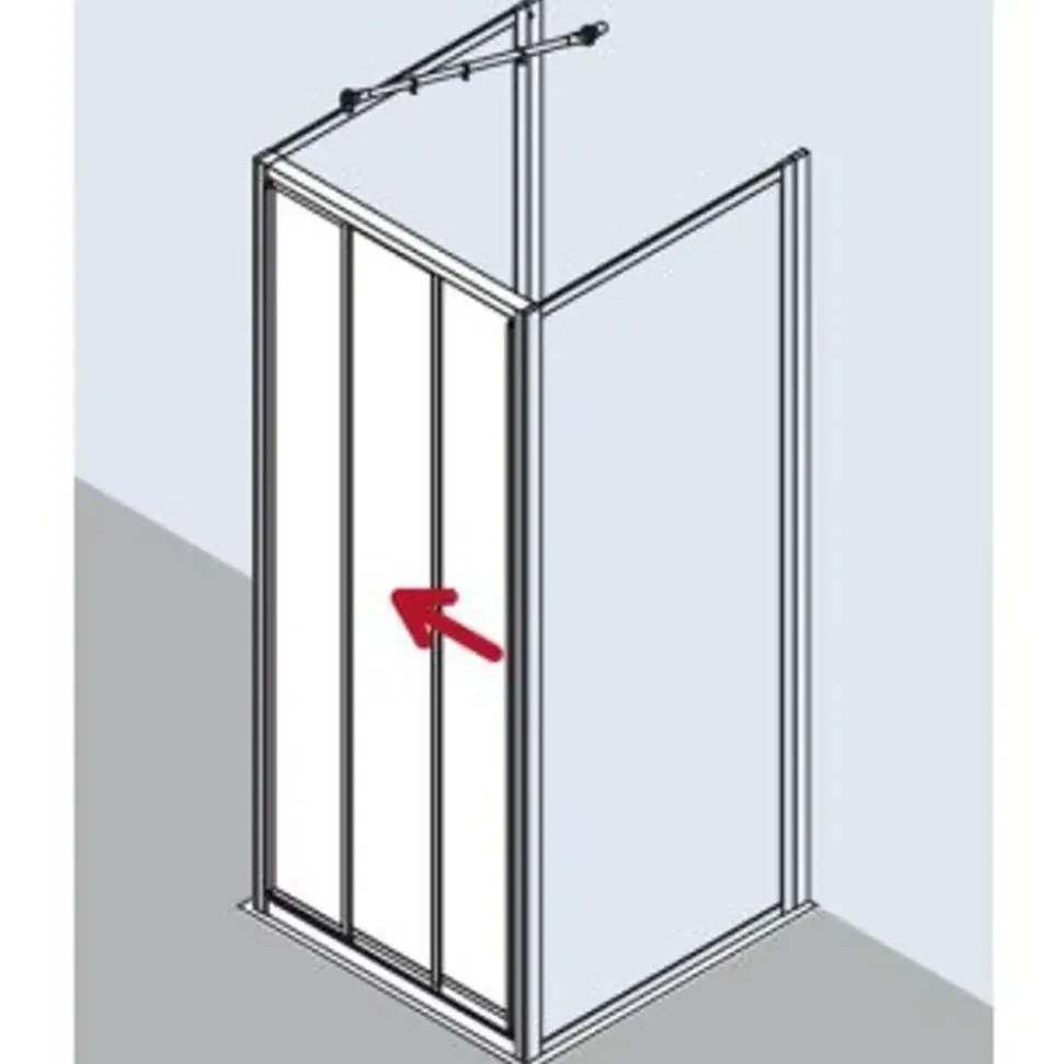 Kermi Nova 2000 Gleittür 80 x 185 cm N2STD0801811K