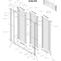 Kermi Nova 2000 Gleittür 80 x 185 cm N2STD0801811K