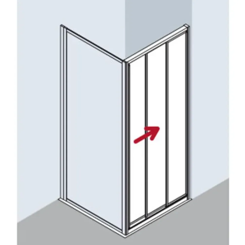 Kermi Nova 2000 Gleittür 75 x 185 cm N2STD07518xxK