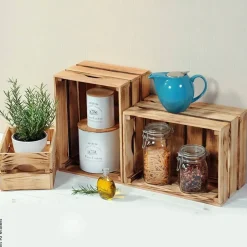 KESPER Aufbewahrungskiste 30 x 20 x 15 cm 15-tlg. braun