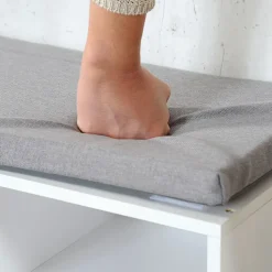 KESPER Schuhschrank mit Sitzkissen 51,5 x 48 x 29,5 cm grau/weiß
