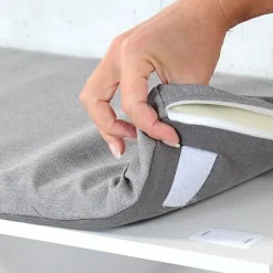 KESPER Schuhschrank mit Sitzkissen 51,5 x 48 x 29,5 cm grau/weiß