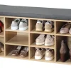KESPER Schuhschrank 103,5 x 48 x 29,5 cm Sonoma Eiche / braun